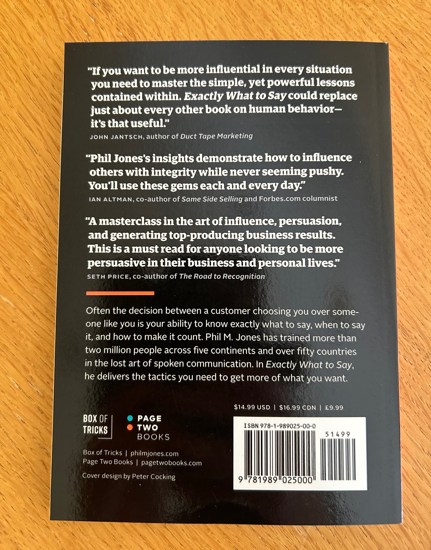 Phil M Jones Exactly What To Say Book (Signed)