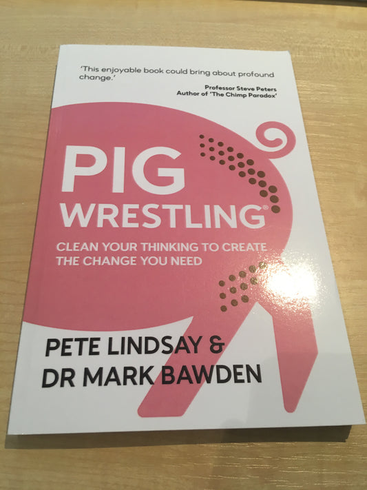 Pig wrestling - Pete Lindsay & Dr Mark Bawden