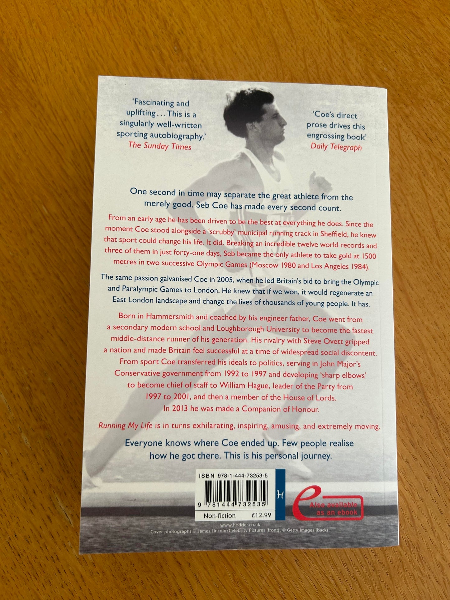 Seb Coe Running My Life The Autobiography (Signed)