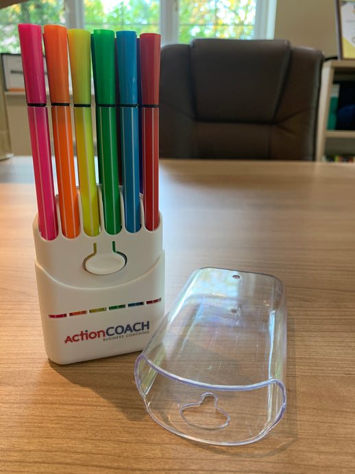 Set of 10 Coloured Pens Branded ActionCOACH