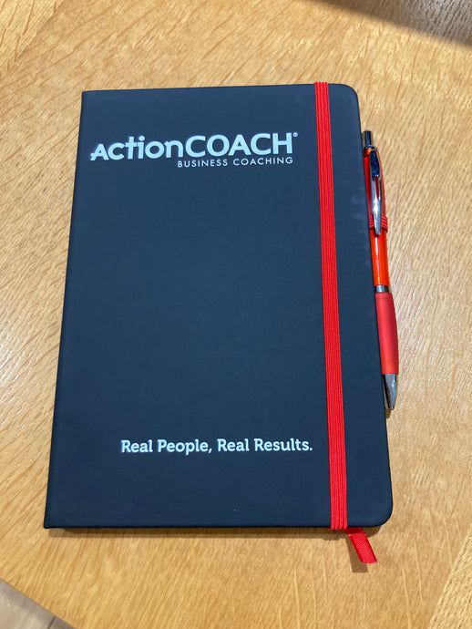 ActionCOACH Journal with branded pen